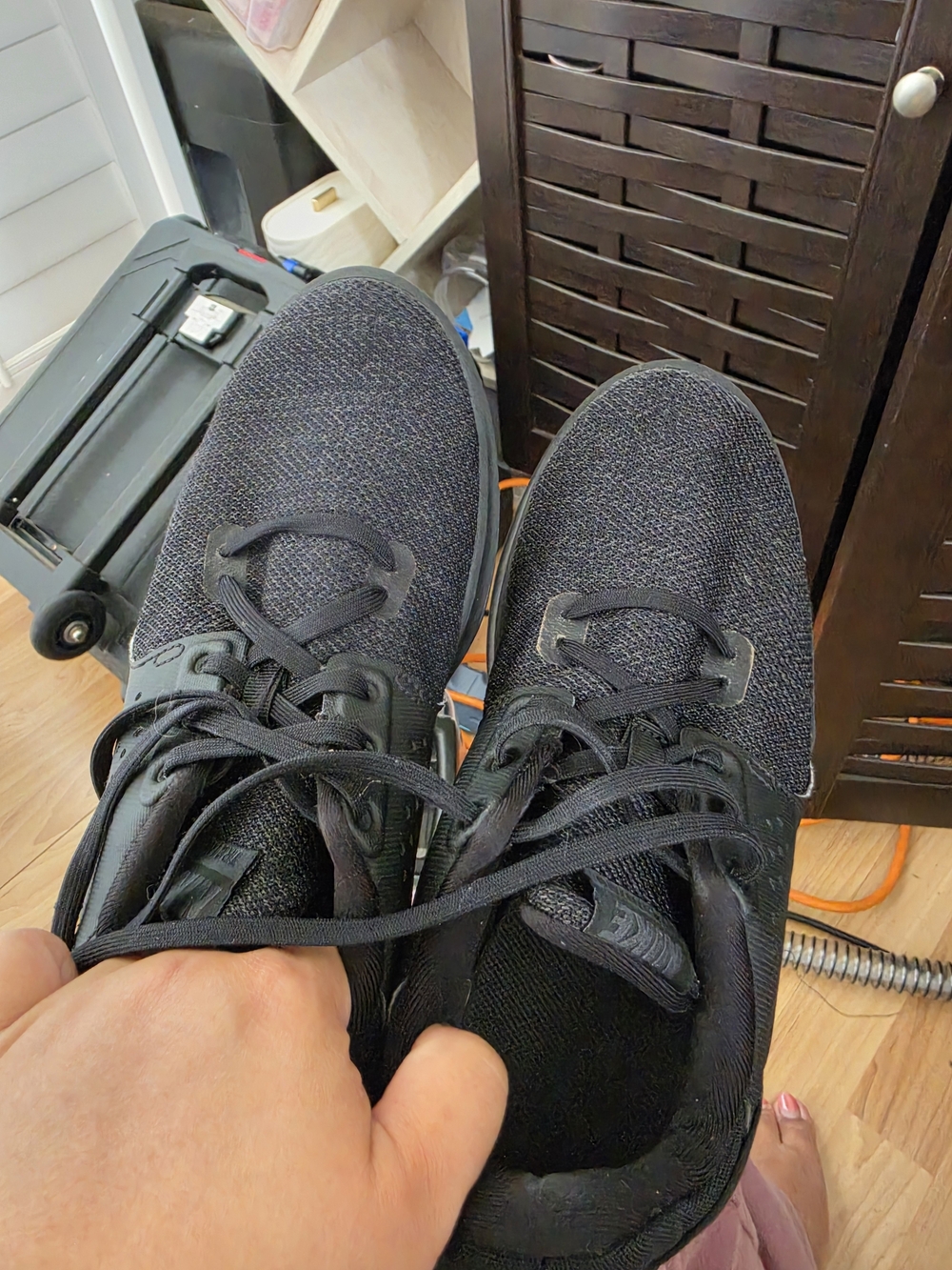 Nike Women's Black Knit Athletic Sneakers